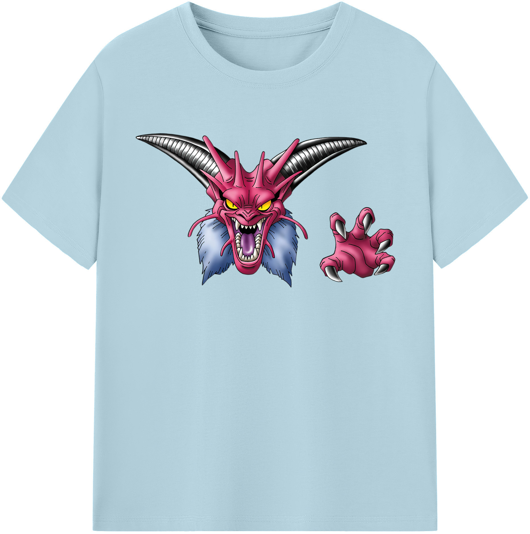 （画像用） ドラゴンクエスト Doragon Kuesuto Dragon Quest 綿100％半袖Tシャツ（フロントプリント）
